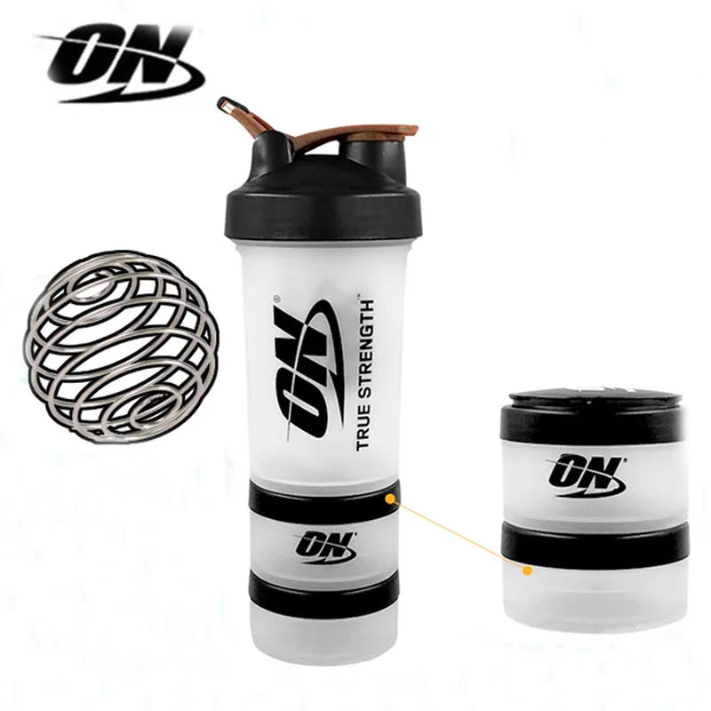 Shake Cup 450ML Protein Powder Shake Cup with Ball Medicine Box Cup on Fitness Cup Large-Capacity Plastic Cup