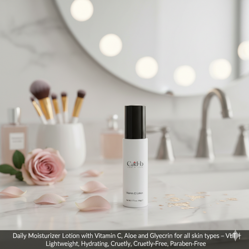 Daily Moisturizer Lotion with Vitamin C, Aloe & Glycerin – Hydrating Face Cream for All Skin Types – VLT